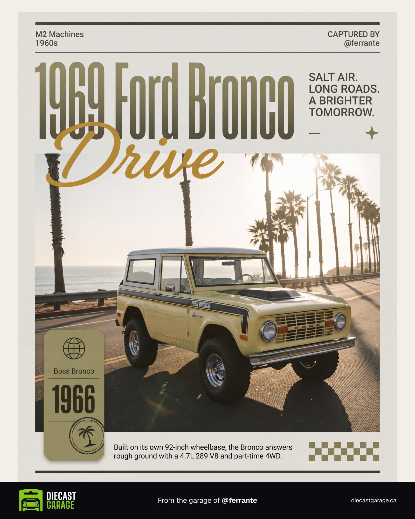 A Pacific drive poster from a collector's garage