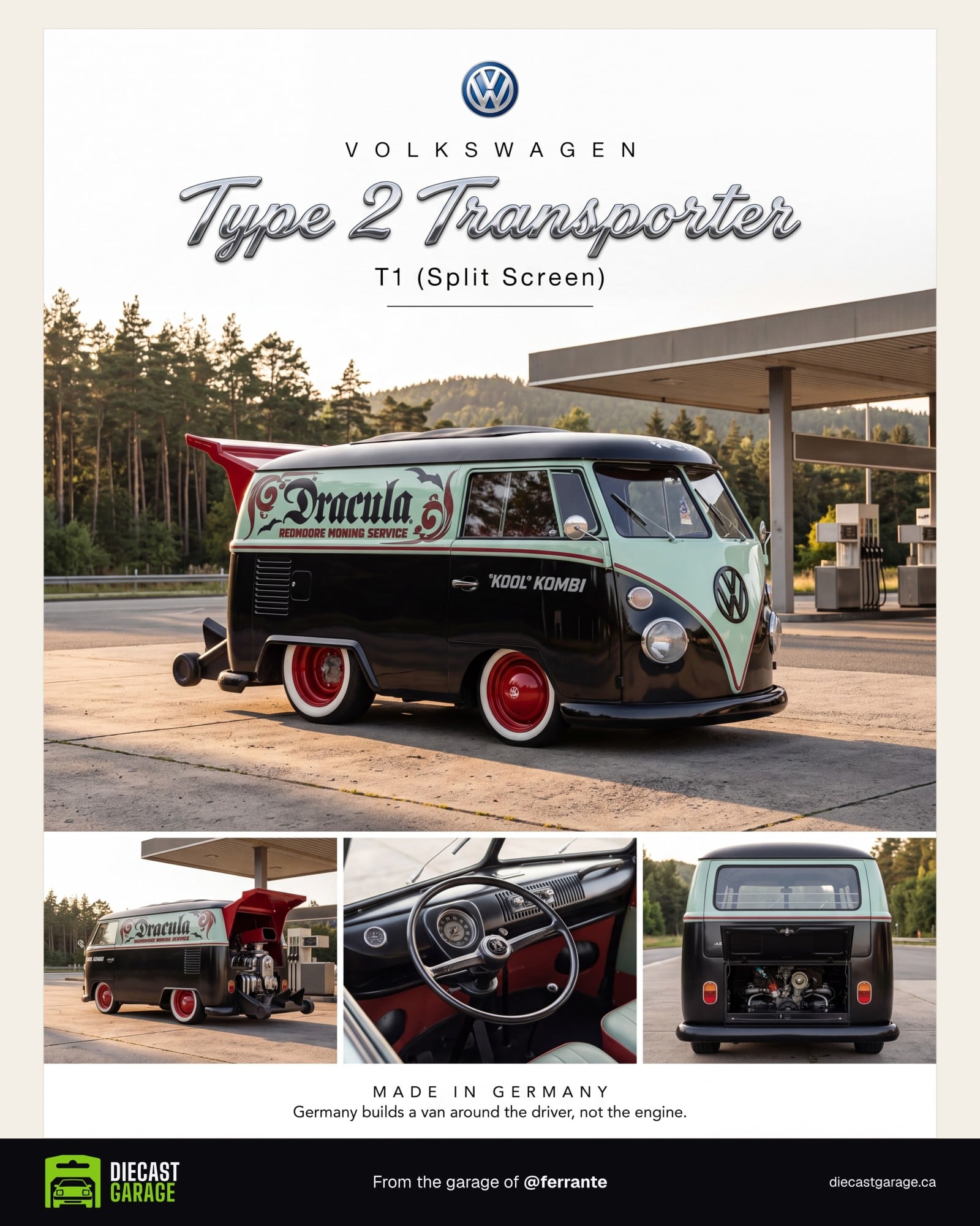 A Roadside classic poster from a collector's garage